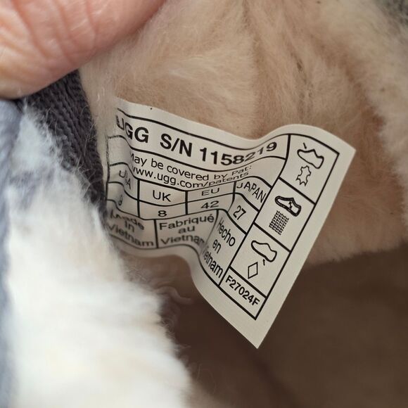 UGG Neumel Shaggy Suede Chukka Boots Dark Grey Men's Size 9 Real Fur New 1158219 - Picture 11 of 11